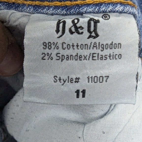 H & G size 11 juniors denim flare jeans - Picture 10 of 16